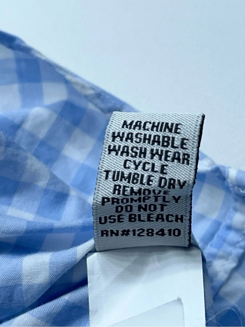 Ann Mashburn Popover Shirt Womens Small Blue Long Sleeve Gingham Poplin - Picture 10 of 16